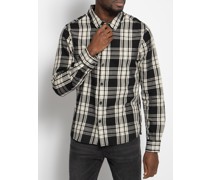 Hemd Custom Fit schwarz/offwhite kariert