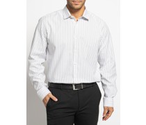 Hemd Slim Fit weiß/schwarz gestreift
