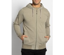 Sweatjacke oliv gestreift