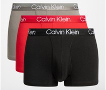 Boxershorts 3er Set grau/rot/schwarz