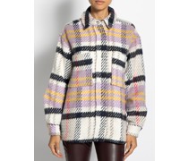 Hemdjacke weiss/lila/gelb