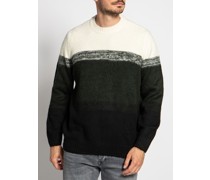 Pullover schwarz/flaschengrün/weiss