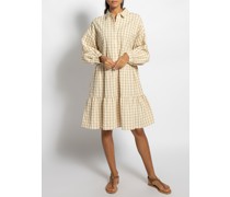 Kleid beige/weiß kariert