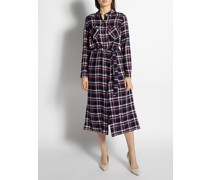 Kleid navy/rot kariert