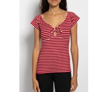 T-Shirt rot/weiß