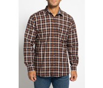 Hemd Regular Fit orange/navy kariert