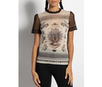 T-Shirt beige/schwarz