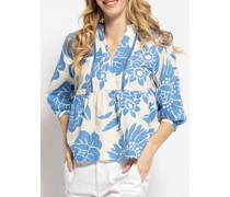 Blusenshirt weiß/blau