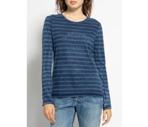 Langarm Longsleeve blau gestreift