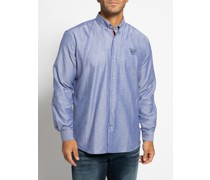 Hemd Regular Fit blau meliert