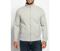 Sweatjacke hellgrau meliert