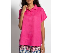Poloshirt aus Leinen pink