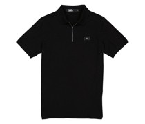 Zip-Polo Polo-Shirts, Baumwoll-Jersey