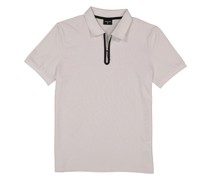 Zip-Polo Polo-Shirts Baumwoll-Piqué