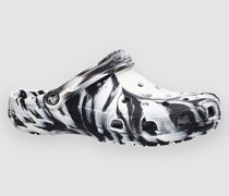 Classic Marbled Clog Sandals black