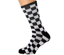 Checkerboard II Crew (6.5-9) Socks white check