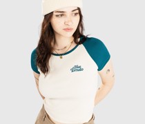 Crop Raglan Rib T-Shirt petrol