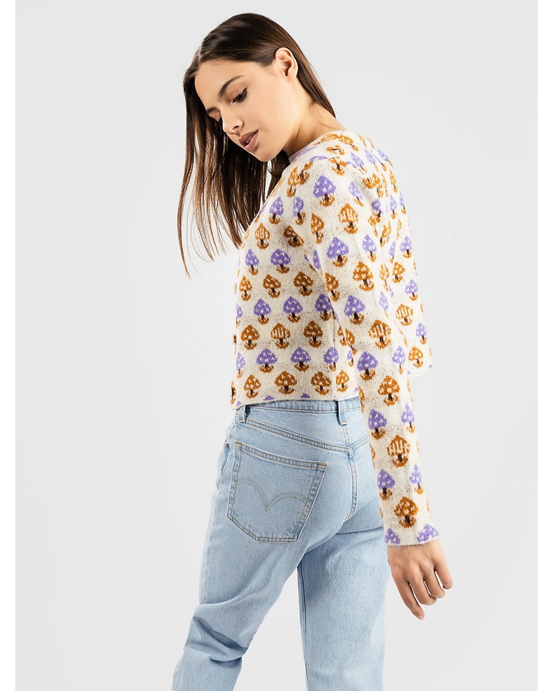 HUF Damen Shroom Cropped Cardigan