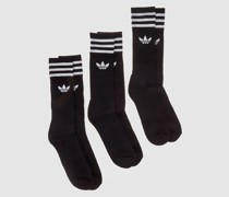 Solid Crew Socks white