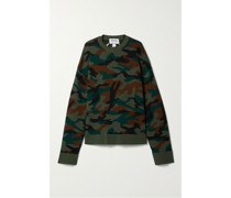 Pullover aus Camouflage-jacquard aus einer Merinowollmischung