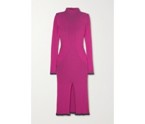 + Ester Manas Zweifarbiges Midikleid aus Rippstrick