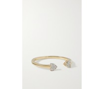 Heart To Heart Ring aus 10 Karat  mit Diamanten