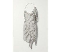 Autumn Asymmetrisches Minikleid aus Glänzendem Jersey