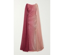 Asymmetrische Robe aus Metallic-voile