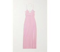 Maxikleid aus Baumwoll-voile mit Cut-outs