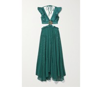 + Alessandra Ambrosio Maxikleid aus Stretch-jersey und Lochstrick
