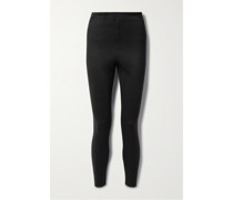 Leggings aus Velourslederimitat