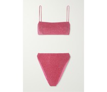Lumière 90s Bikini In Metallic-optik