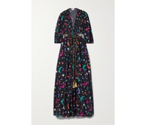 Farrah Gerafftes Maxikleid aus Baumwoll-voile