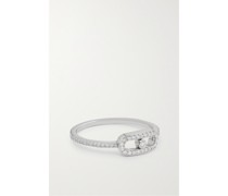 Move Uno Ring aus 18 Karat Weiß mit Diamanten