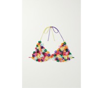 Neckholder-bikini-oberteil aus Georgette