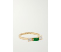 Ring aus 18 Karat  mit Diamanten Und Smaragd