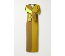 Wandelbares Midikleid aus einer Baumwollmischung in Colour-block-optik