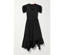 Canyon Asymmetrisches Kleid aus Seidensatin und Popeline aus einer Baumwollmischung