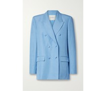 Trinity Doppelreihiger Blazer aus einer Seiden-leinenmischung