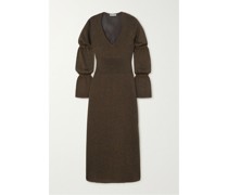 Demi Midikleid aus Metallic-rippstrick