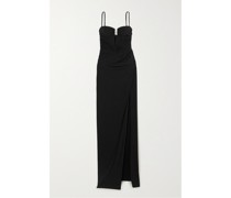 Caroline Robe aus Jersey mit Raffungen