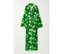 Gisou Robe aus Samt mit Blumenprint