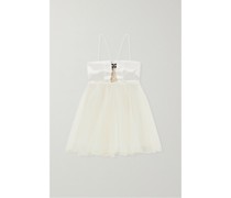 Sirene Minikleid aus Tüll und Satin
