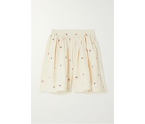 Andrea Shorts aus Baumwolle mit Stickereien