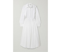 Midi-hemdblusenkleid aus Baumwollpopeline