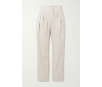 Karottenhose aus Twill aus einer Biobaumwollmischung