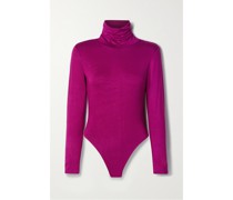 Body aus Stretch-jersey mit Stehkragen