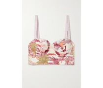 Dalia Bustier aus Bedrucktem Baumwolldrillich