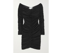 + Ester Manas Gerafftes Minikleid aus Stretch-mesh