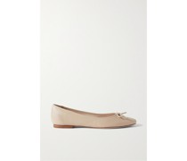 Ballerinas aus Leder mit Schleife
